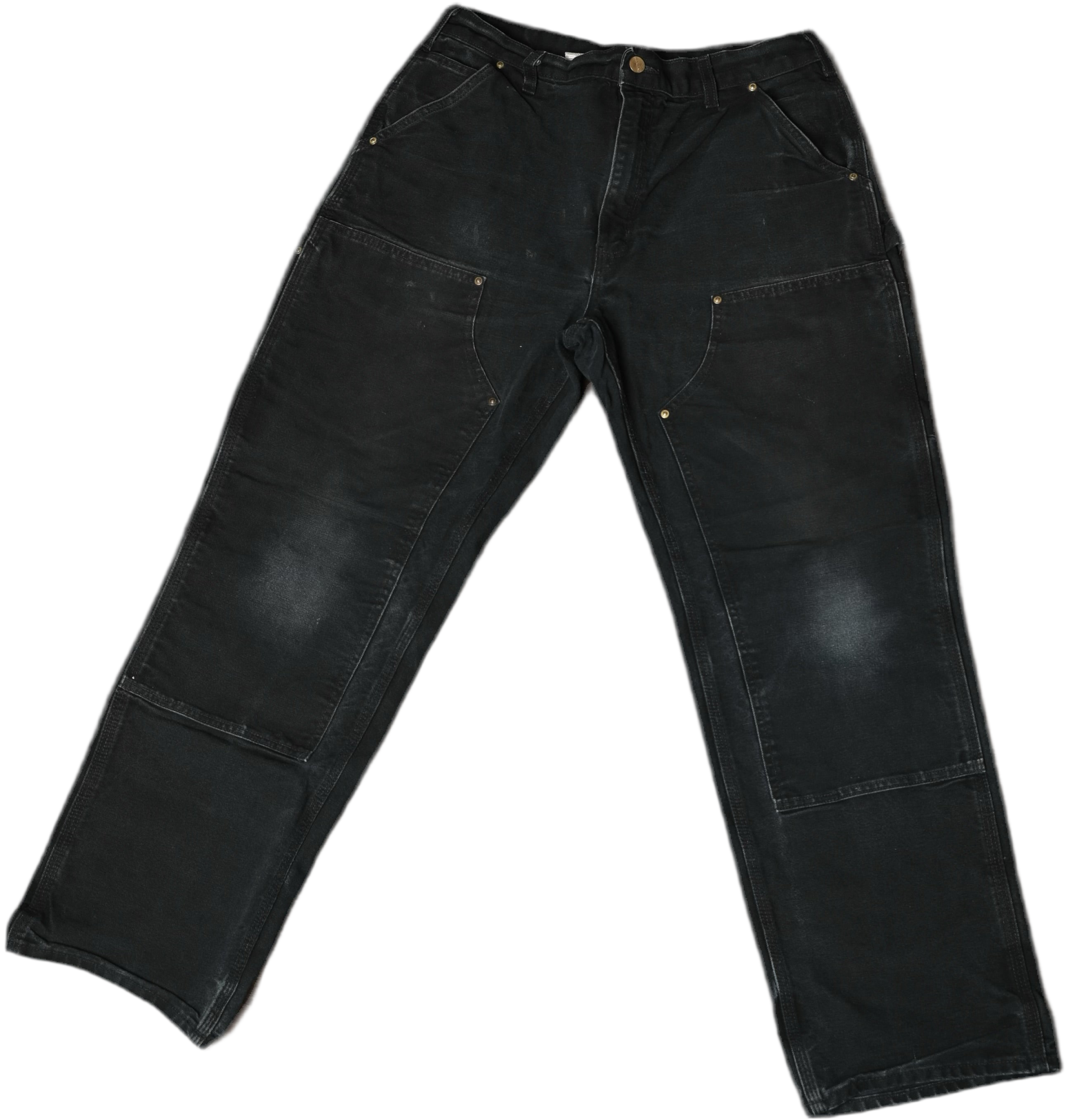 BLACK CARHARTT DOUBLE KNEES