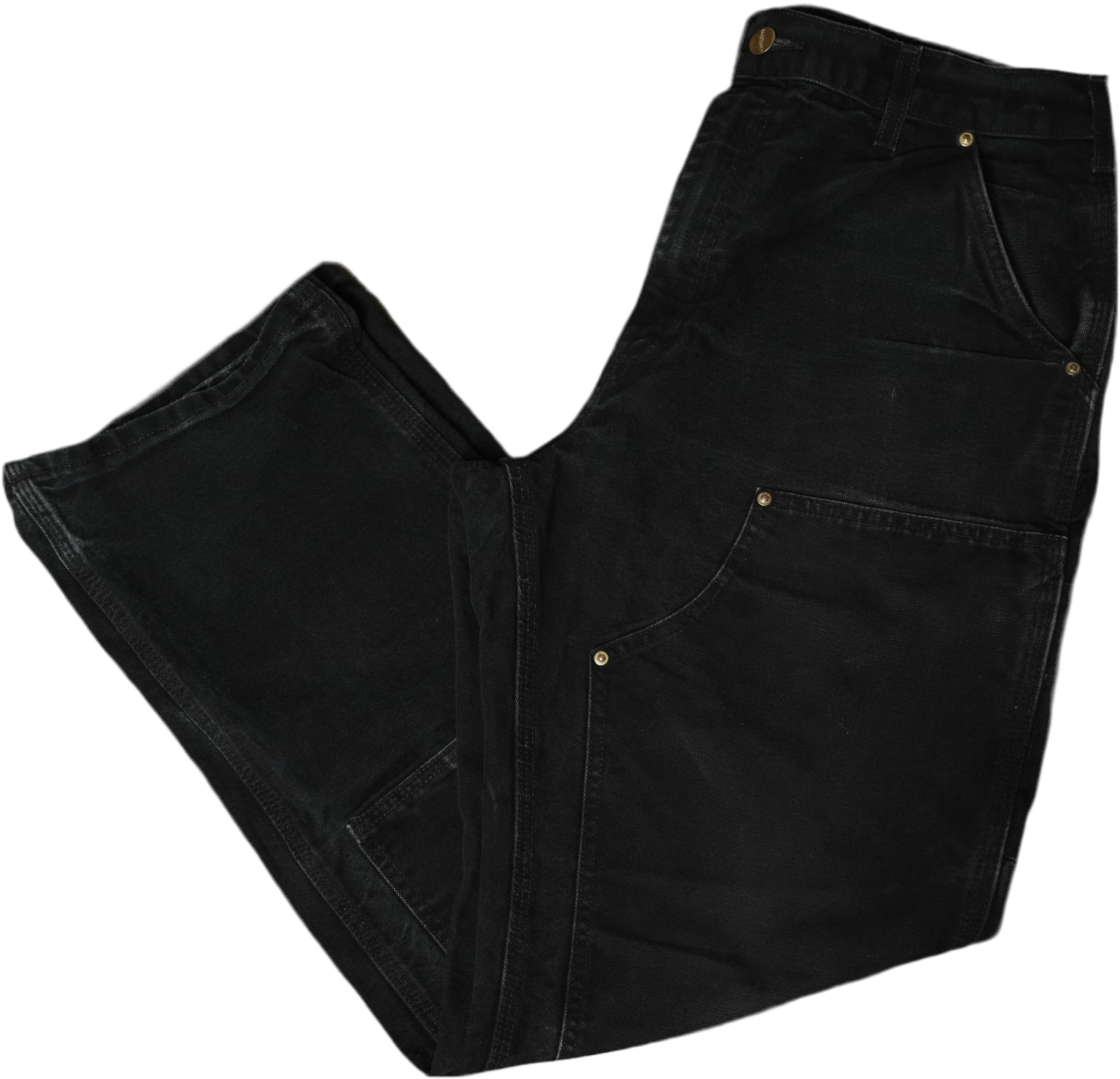 BLACK CARHARTT DOUBLE KNEES